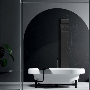 Zukunftsorientiertes Badezimmer Koerpertrockner in Zukunftsorientiertem Badezimmer